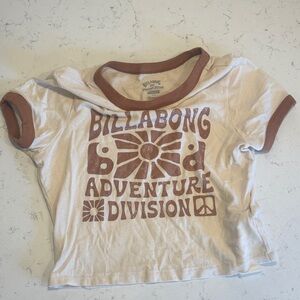 Billabong Division T-Shirt - Cream and Brown